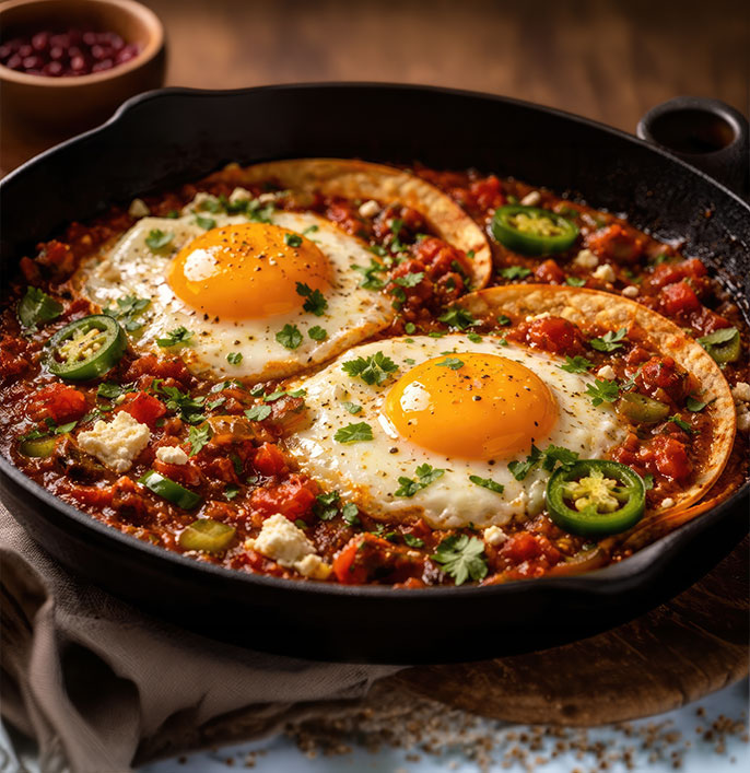 Chilli Sauce Fried Eggs