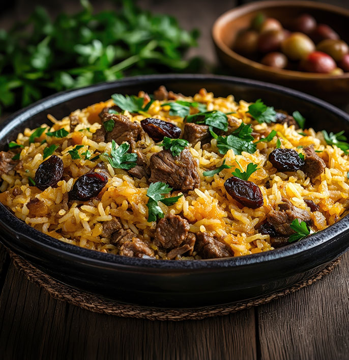 Dried Plum Rice Pilaf