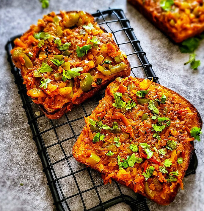 Ketchup Masala Toast