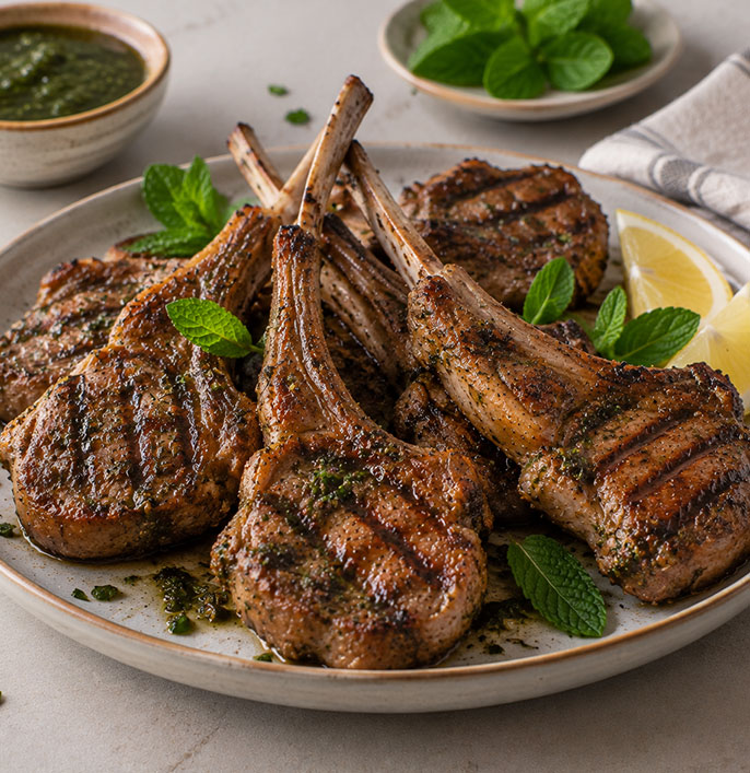 Mint Grilled Lamb Chops