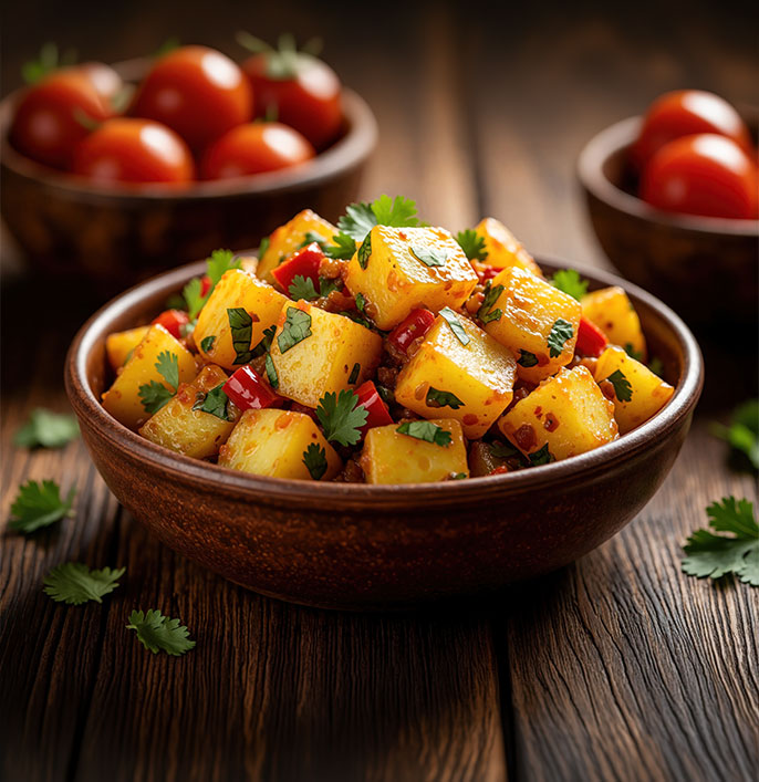 Mixed Pickle Potato Fry
