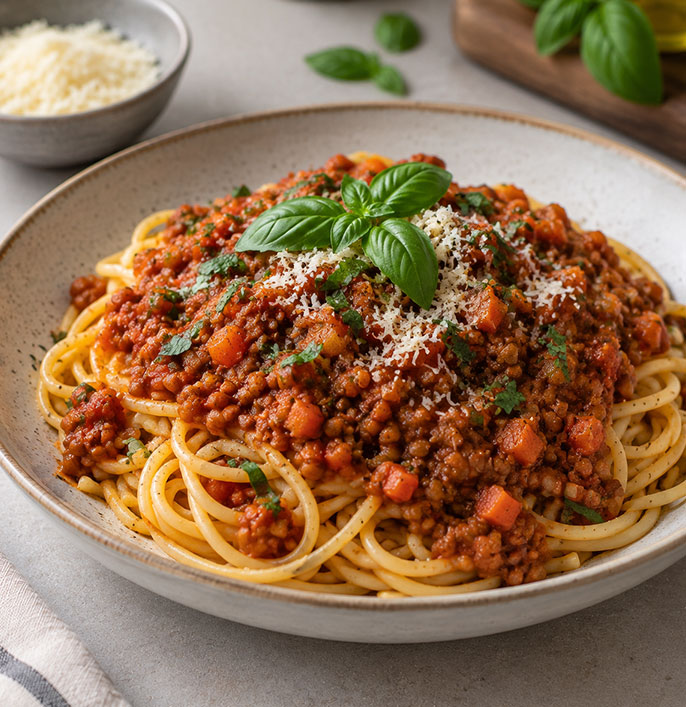 Red Lentil Bolognese