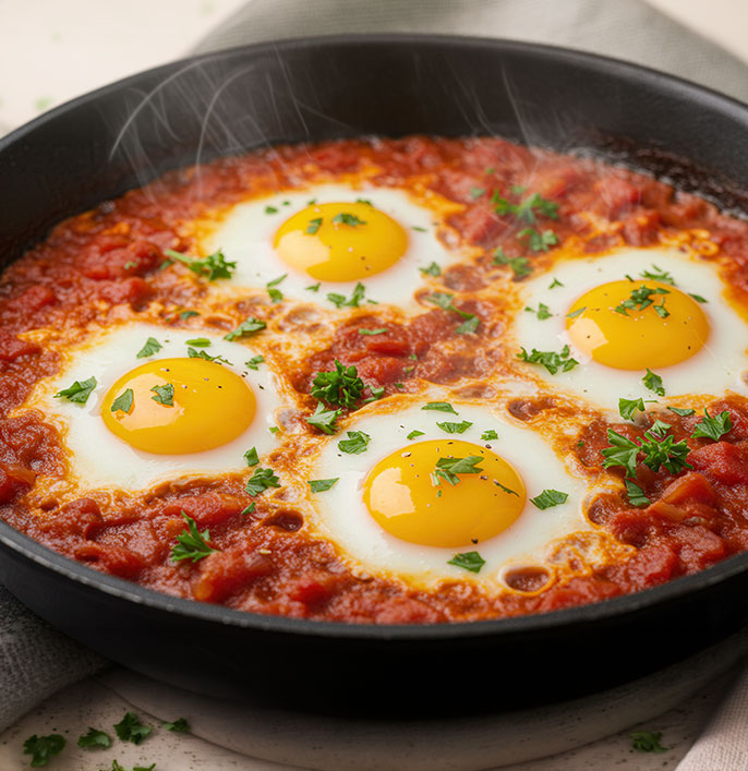 Tomato Shakshuka Style Eggs